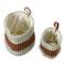 Hello Honey® Rust Striped Woven Jute Basket with Liner Set